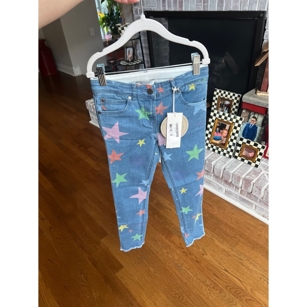 Girl's Stella McCartney Star Print Denim‎ jeans girls 7 nwt